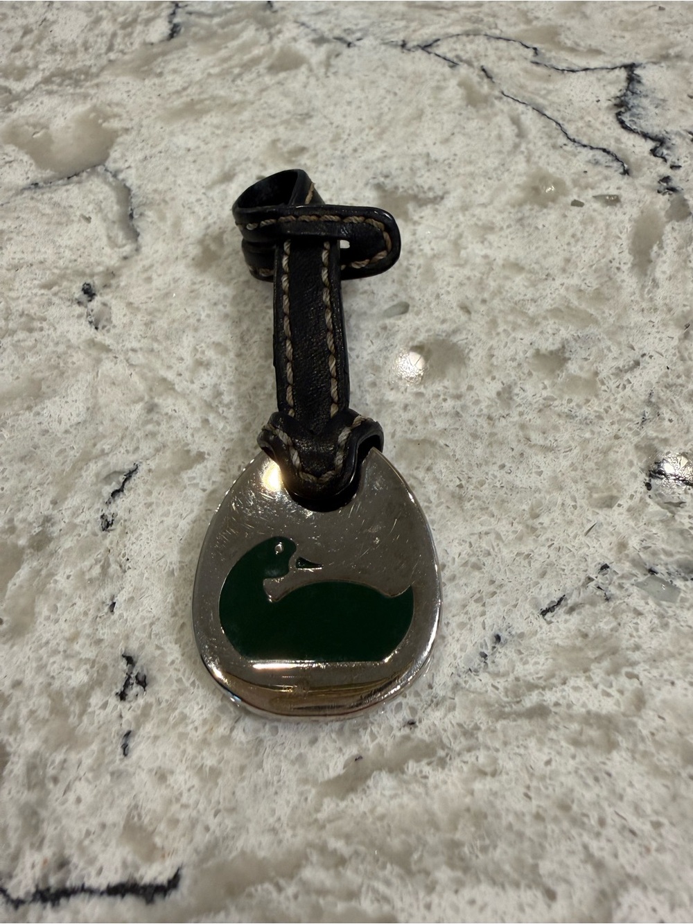 Dooney & Bourke Vintage Enamel Duck Key Fob Bag Charm